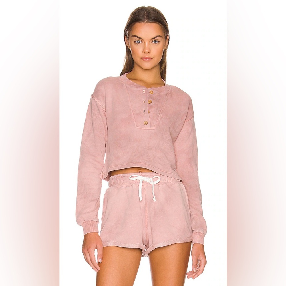 Tularosa The Kelly Henley Sweatshirt in Rose Tie Dye | REVOLVE NWT XXS